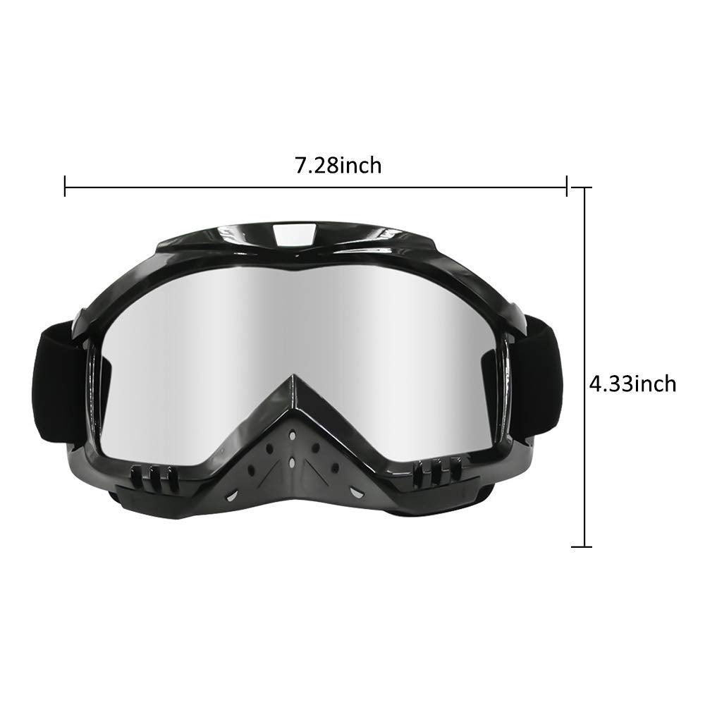 Dmeixs rider wearing goggles on dirt bike with clear vision