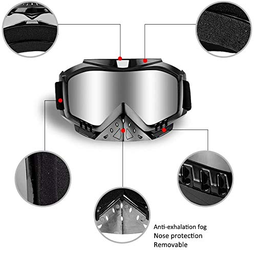 Dmeixs wide inner space for prescription lenses and clear wide view