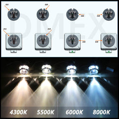 DMEX D1S HID bulbs 6000K emit crisp, even light for better night visibility.