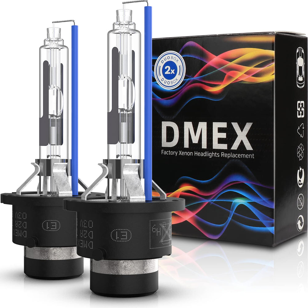 DMEX D2R 8000K bulbs pack front view for quick identification and purchase