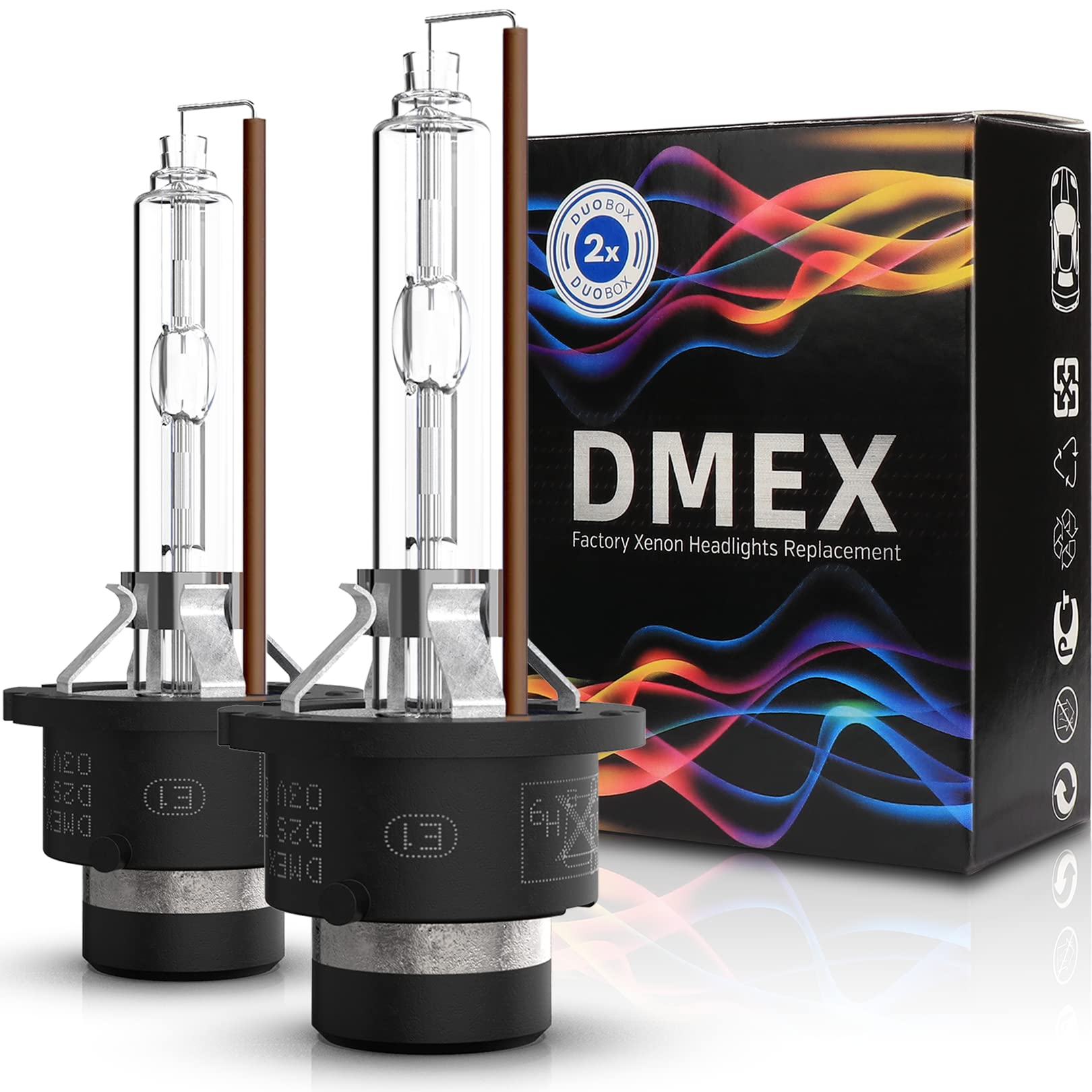 DMEX D2S HID 4300K close-up shows quartz glass and brightness