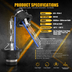 DMEX D2S HID bulb with quartz anti-UV glass for durability