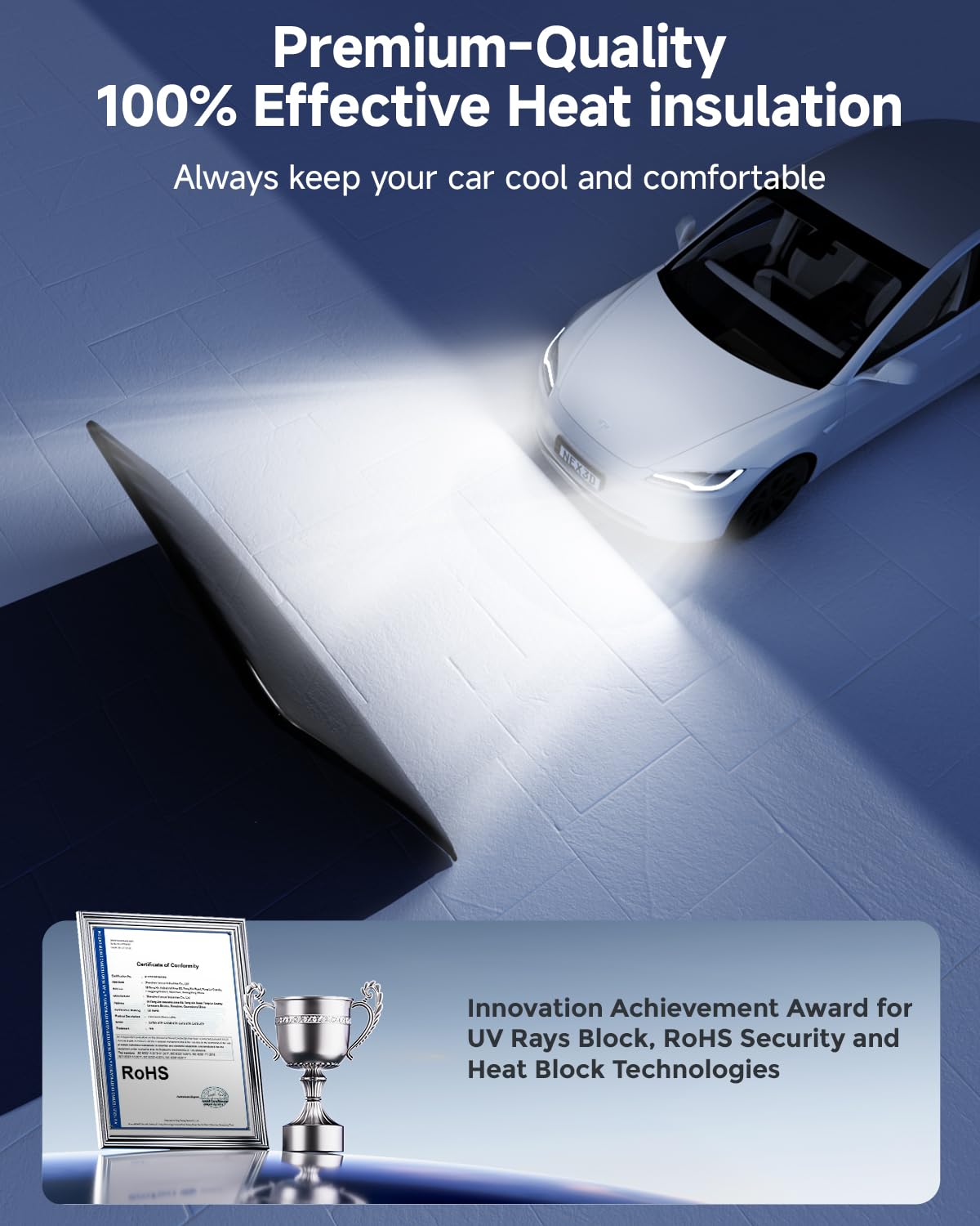 DMJN two-pack window shades ideal for family road trips packaging image.
