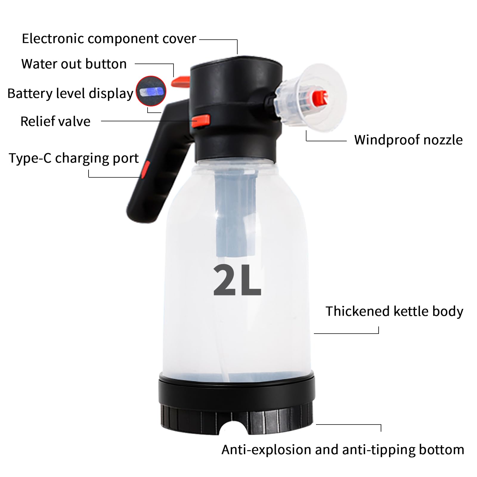 DMYNI cordless foam sprayer showing battery pack for untethered detailing.