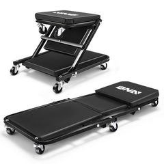 DNA Motoring 36-inch folding 2-in-1 creeper for under-vehicle access.
