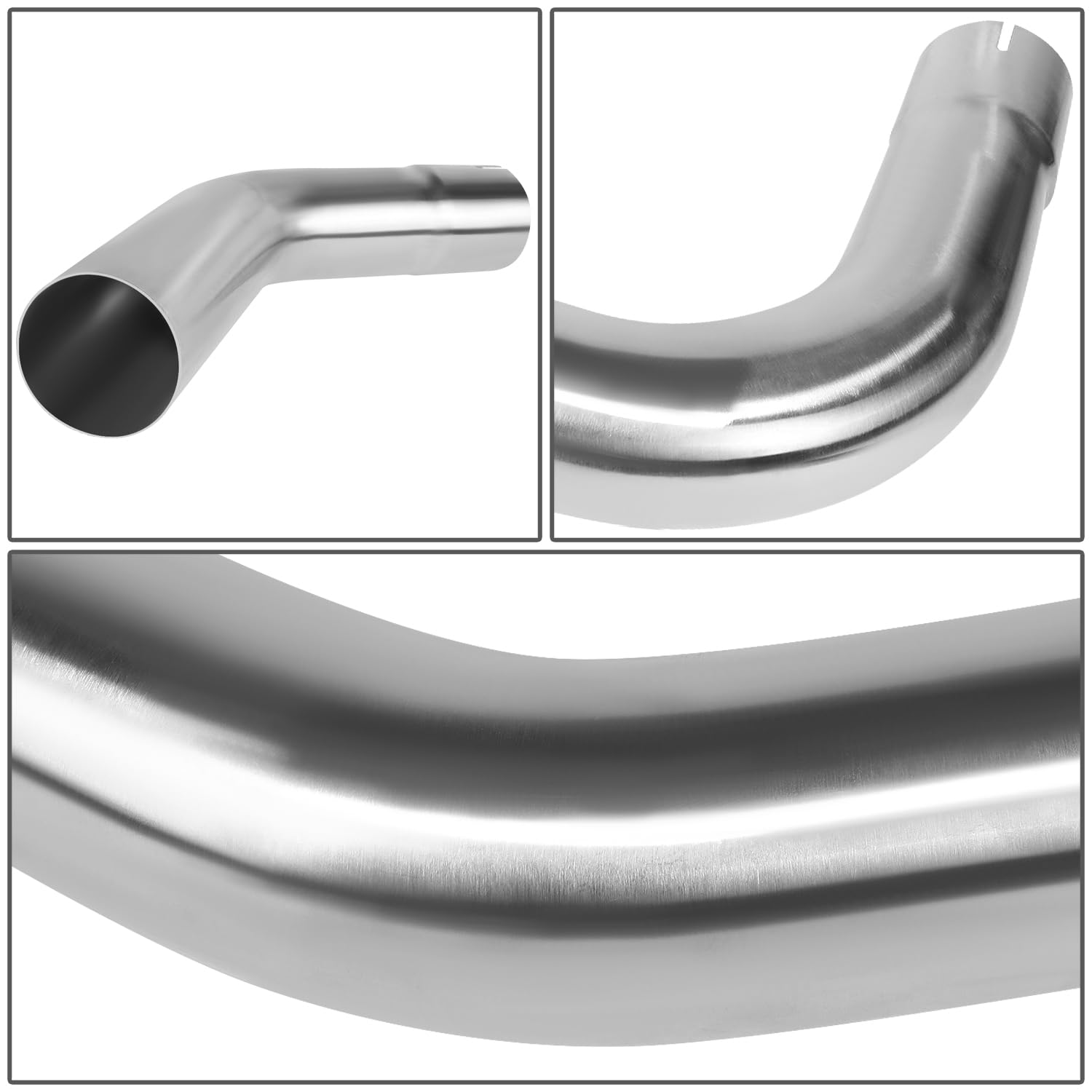DNA Motoring 3in 180-degree U-bend supports smooth exhaust transitions.