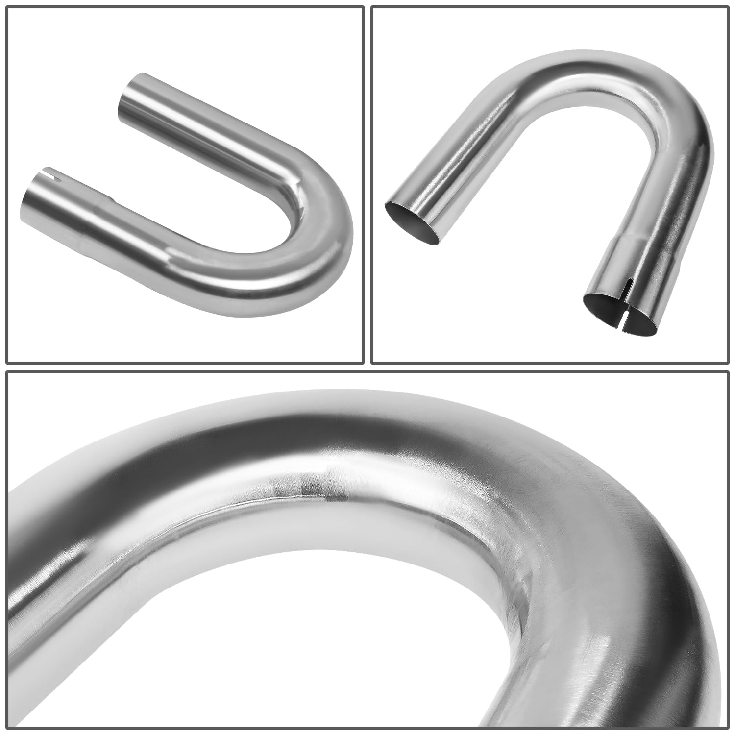 DNA Motoring 3in 45-degree exhaust pipe offers flexible angle options.