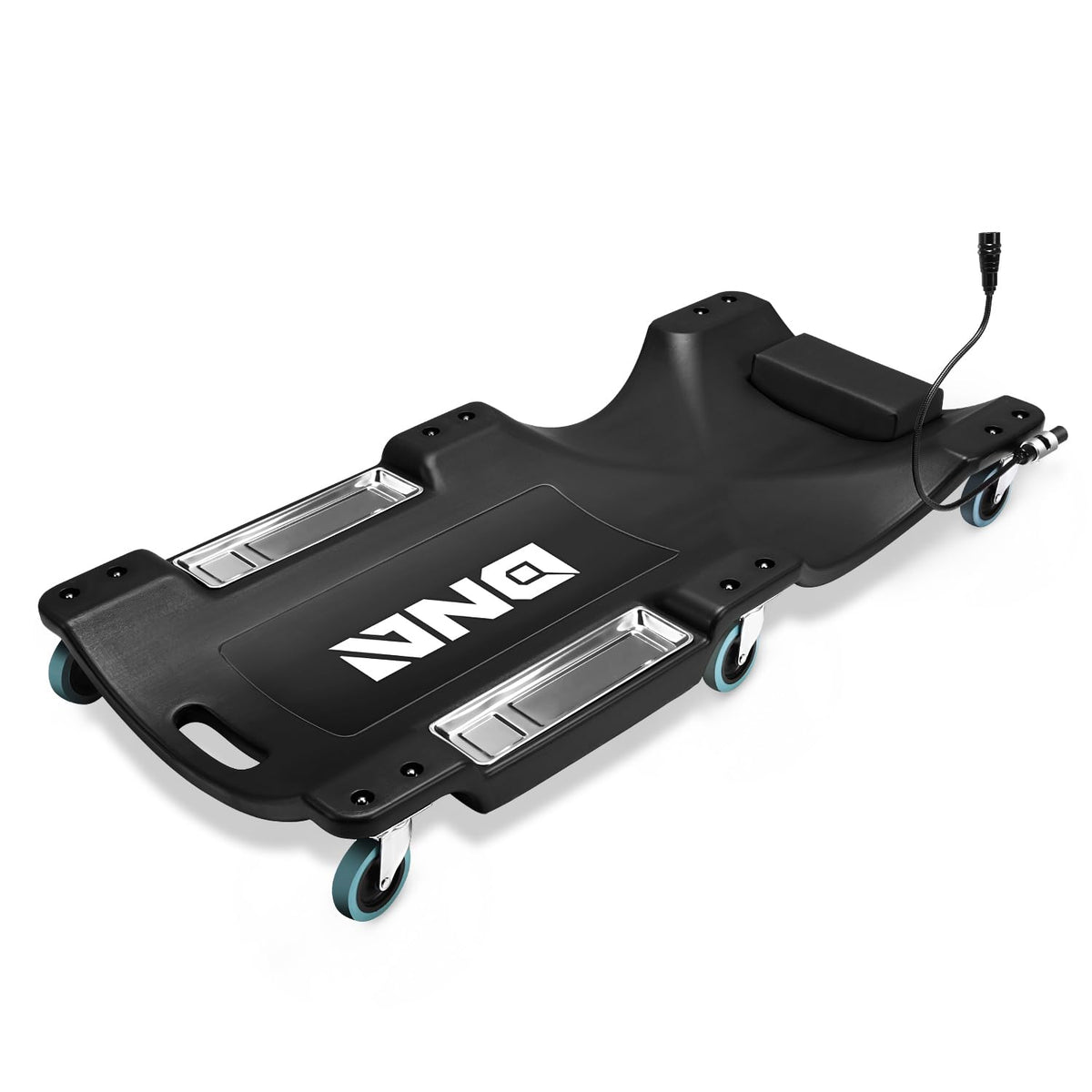 DNA Motoring 40-inch creeper with LED light for under-vehicle visibility and comfort.