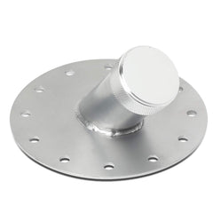 DNA MOTORING 45-degree filler neck with steel base for fast, reliable fueling in race-ready setups