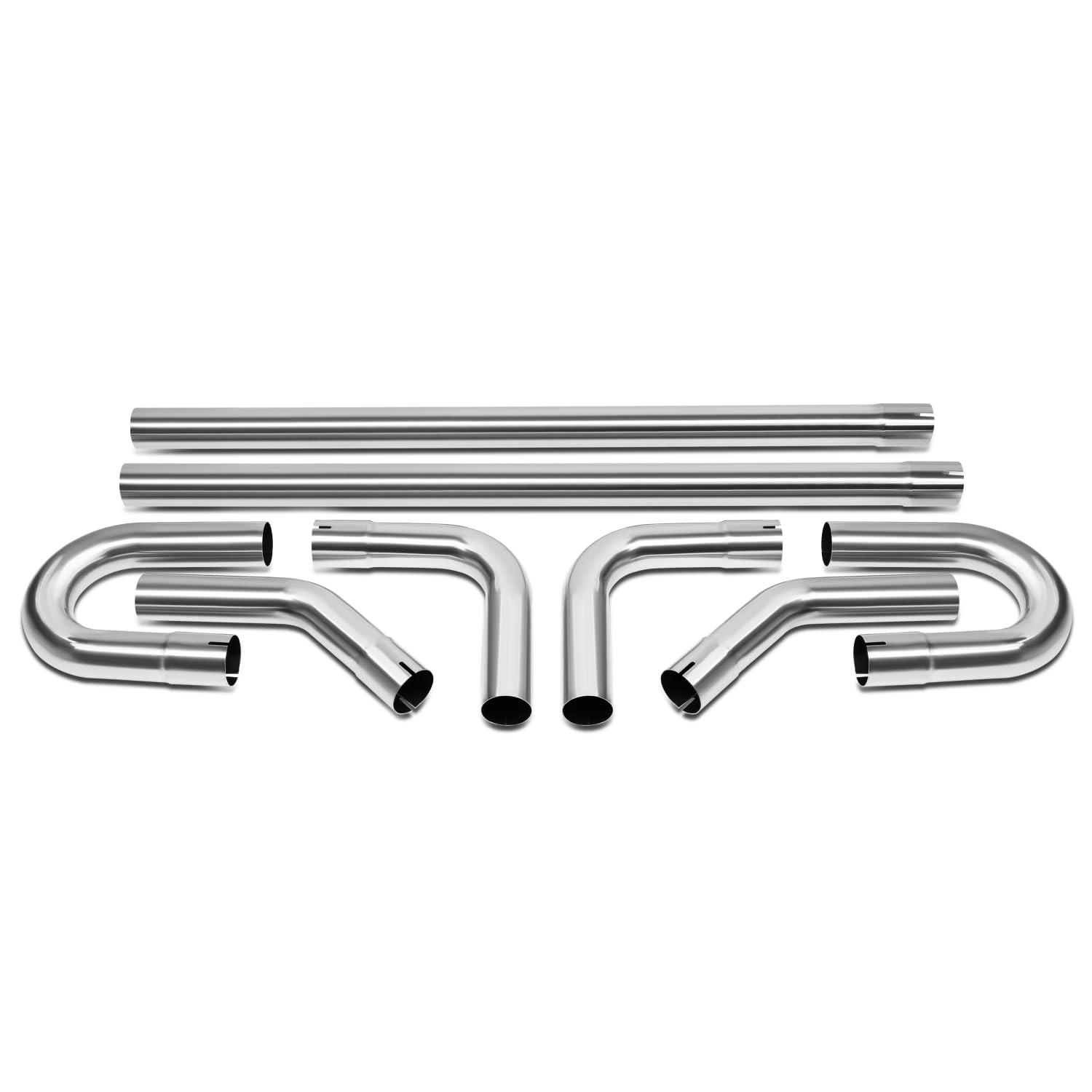 DNA Motoring 8pc 3in straight exhaust tubes for versatile DIY fabrication.