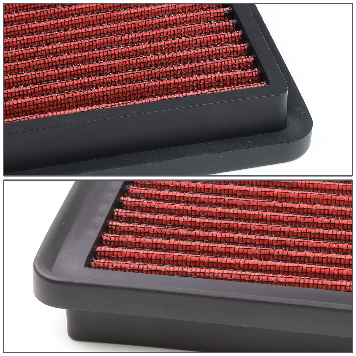 DNA Motoring AFPN-018-RD installed in OEM air box showing easy fit