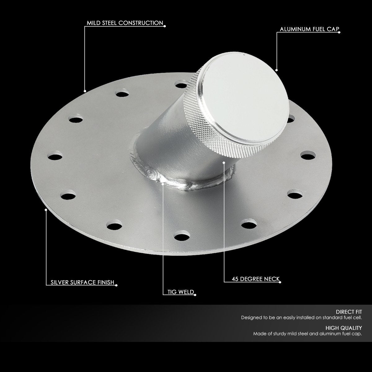 DNA MOTORING aluminum cap design for quick access and secure sealing