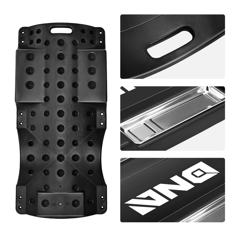 DNA Motoring built-in carry handles simplify transport and storage of the creeper.