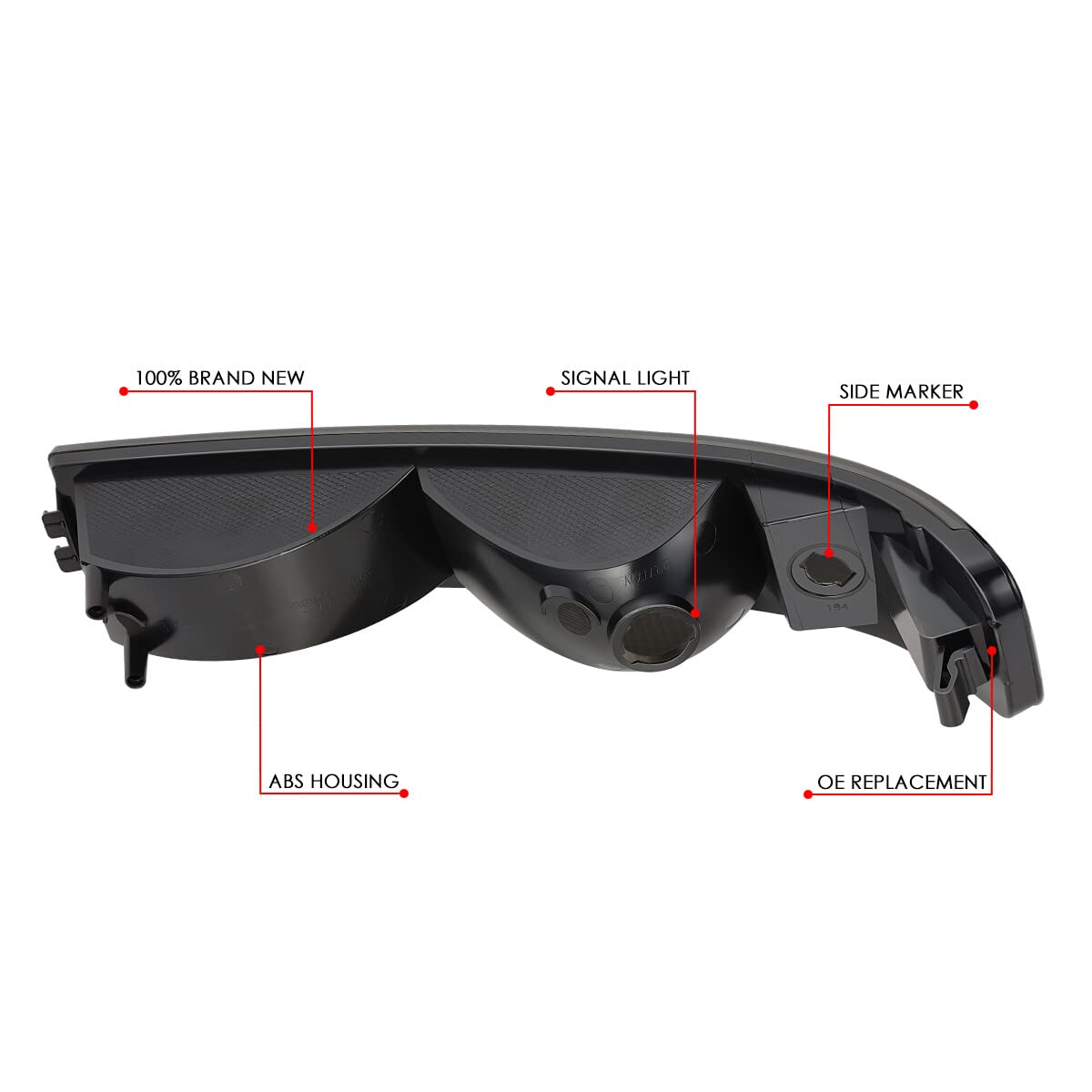 DNA MOTORING Chevy Express Savana front light set with clear lens, OE-style housing