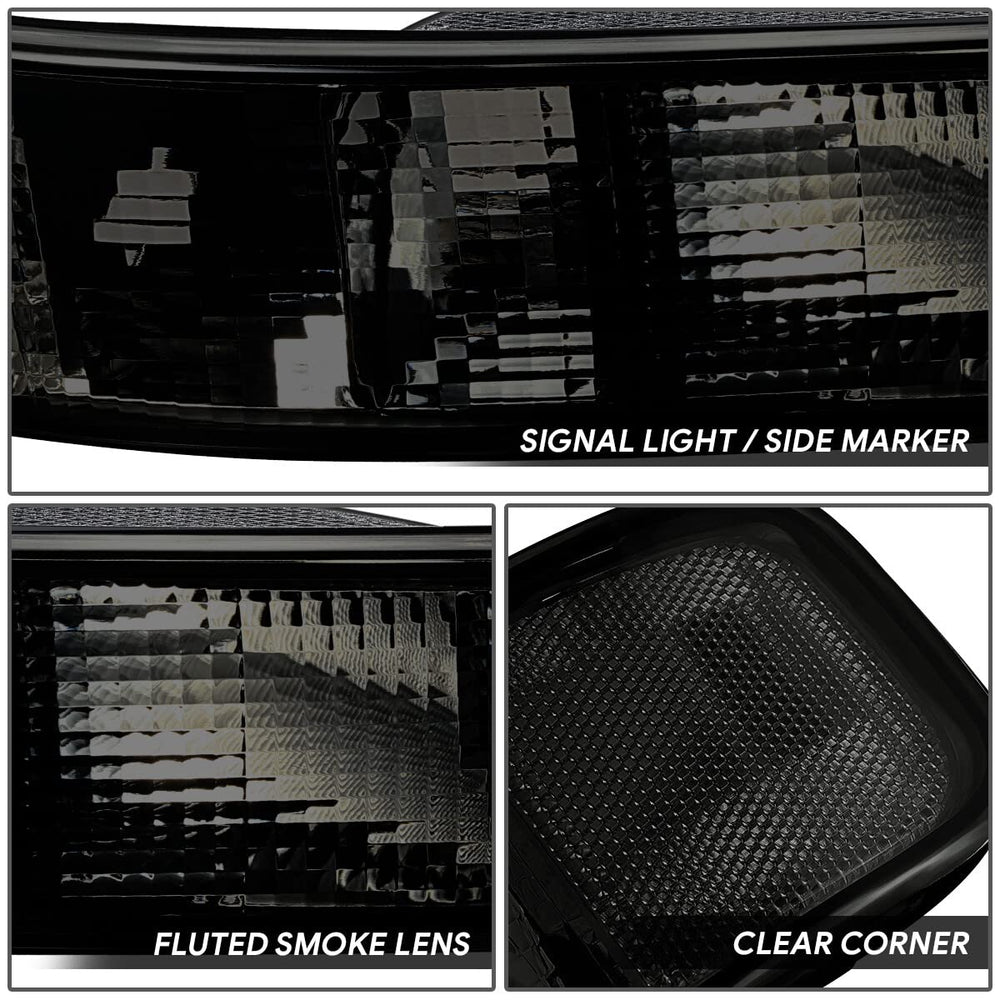 DNA MOTORING Chevy Express Savana front light set with smoked lens, quick plug-and-play fitment