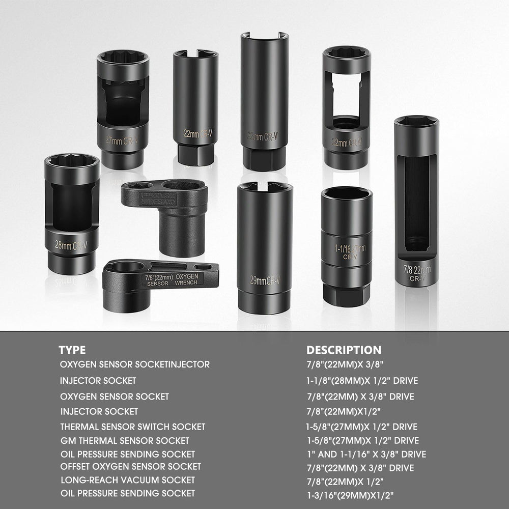 DNA MOTORING chrome-vanadium sockets endure tough workshop conditions