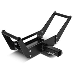 DNA Motoring cradle winch mount plate close-up of rugged steel for secure off-road mounting.
