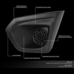 DNA Motoring FL-ZTL-273 fog light bezel on passenger side improves fog visibility.