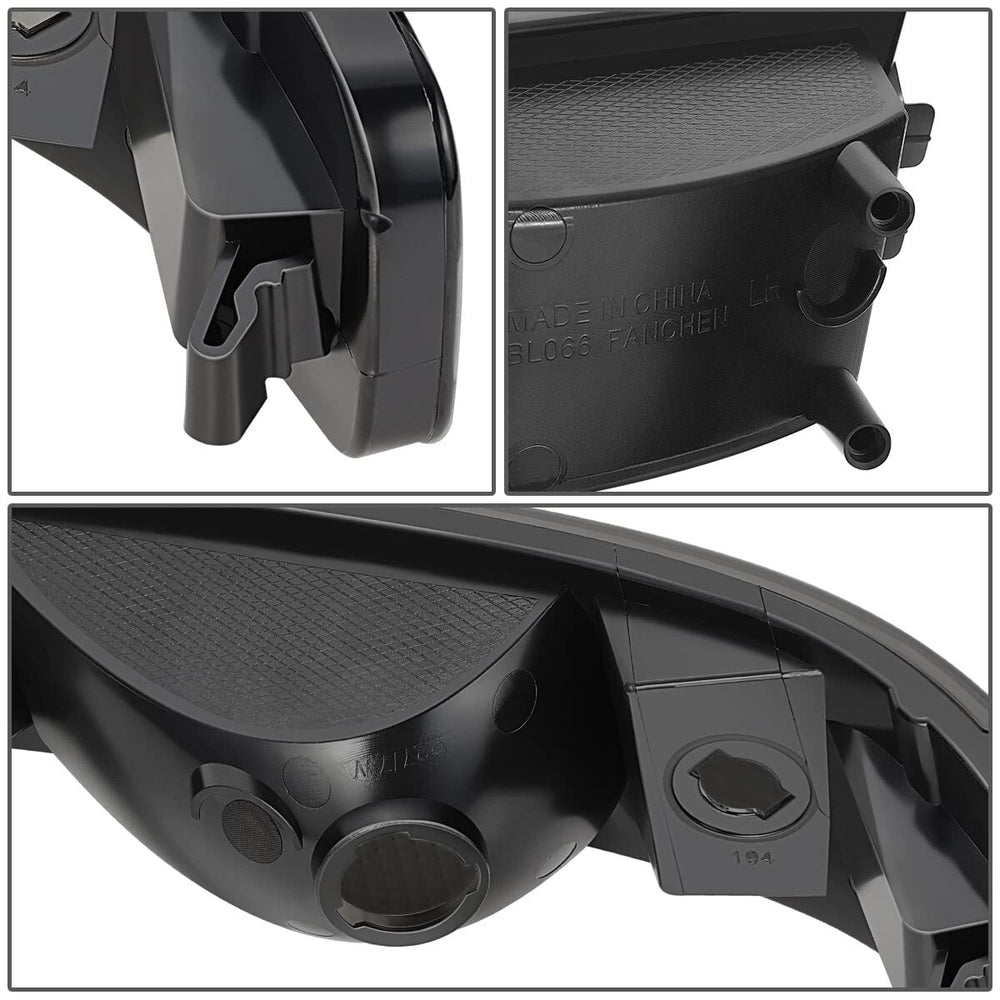 DNA MOTORING front-light housing with smoked lens, durable ABS and polycarbonate construction