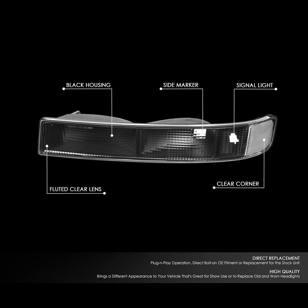 DNA MOTORING front passenger-side parking light with clear lens for reliable signaling