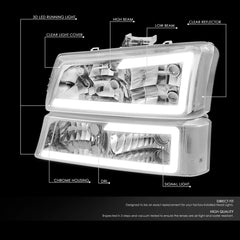 DNA Motoring HL-LB-CSIL03-CH 3D LED DRL bars closeup improves daytime visibility