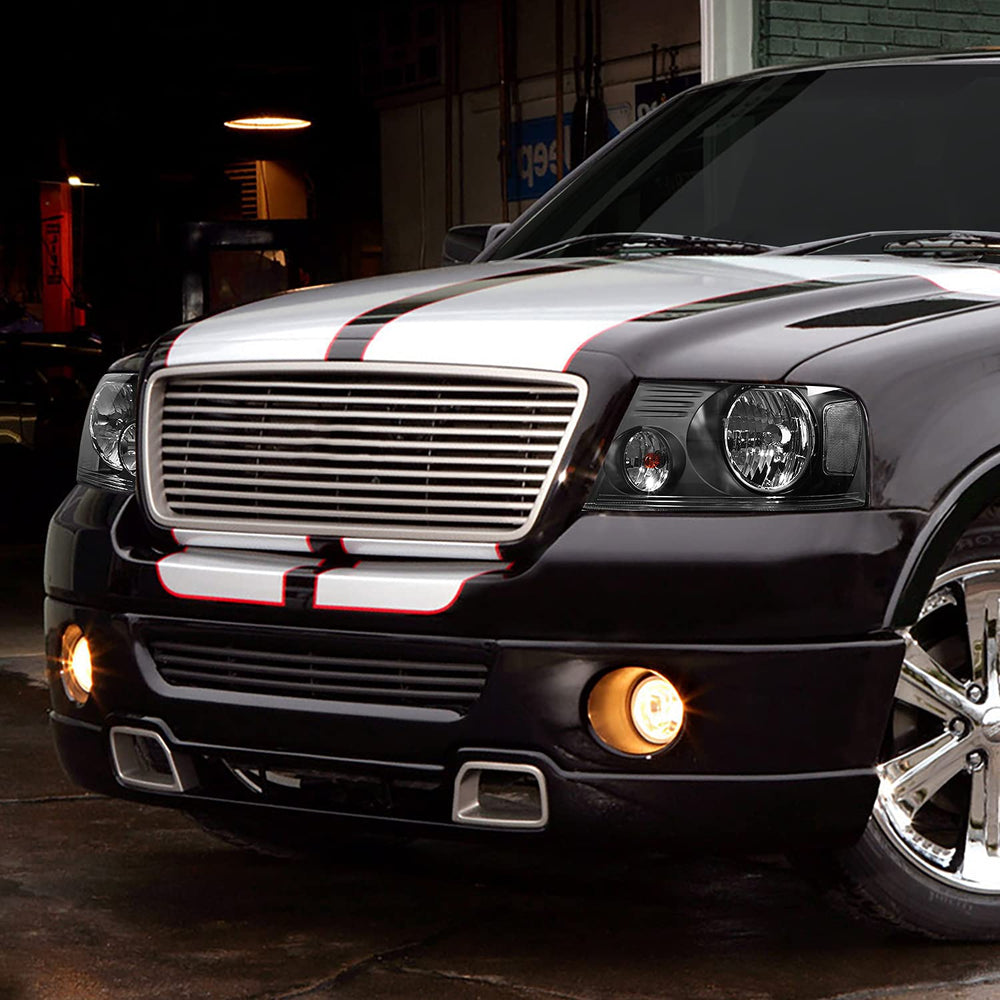 DNA Motoring HL-OH-F1504-BK-CL1 installed on vehicle showing plug-and-play fit
