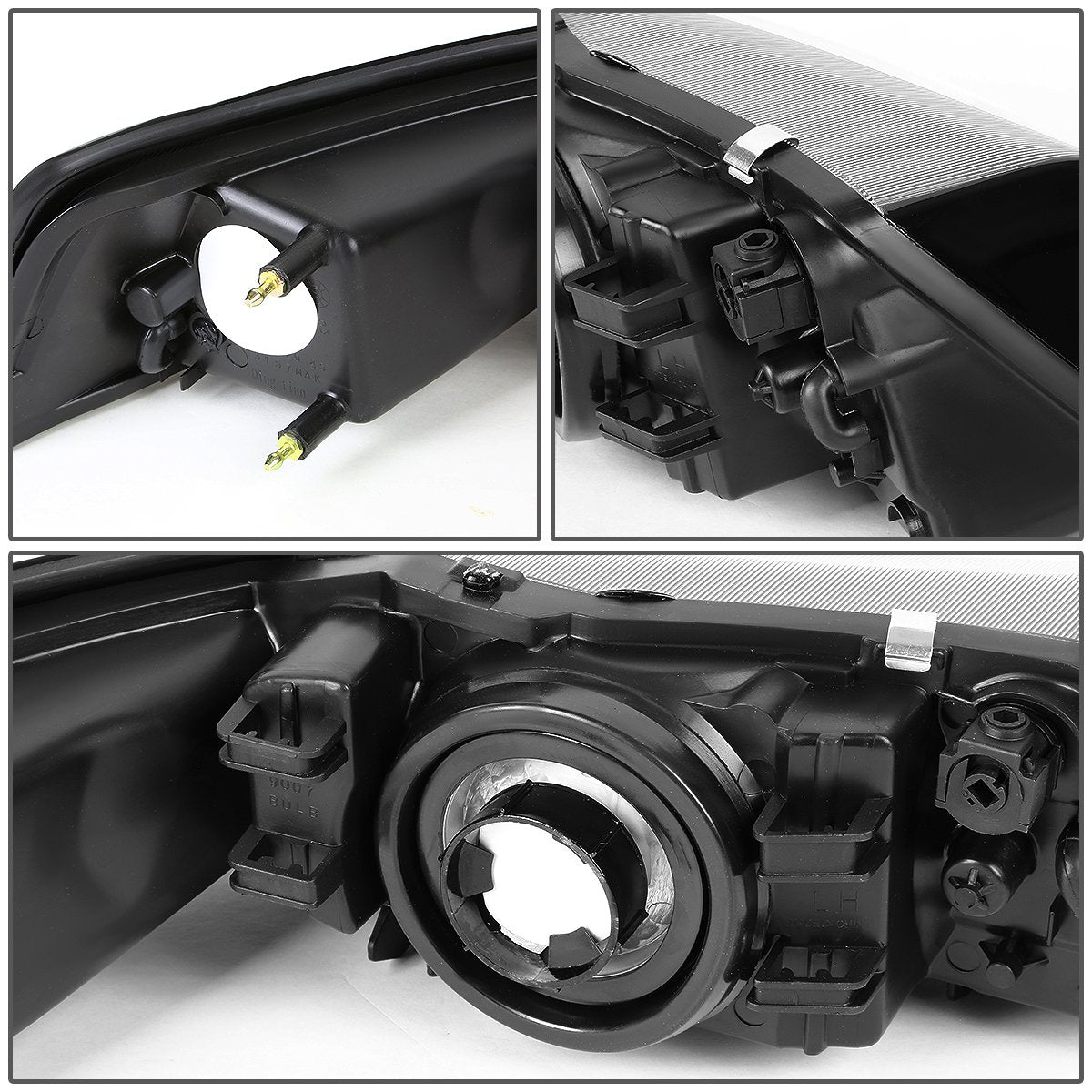 DNA Motoring HL-OH-FM99-BK-CL1 headlight driver-side aligns with OE fitment for easy replacement.