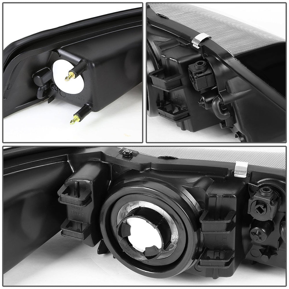 DNA Motoring HL-OH-FM99-BK-CL1 headlight driver-side aligns with OE fitment for easy replacement.