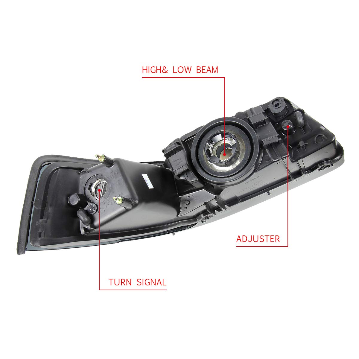 DNA Motoring HL-OH-FM99-BK-CL1 headlight package image shows a complete replacement pair.
