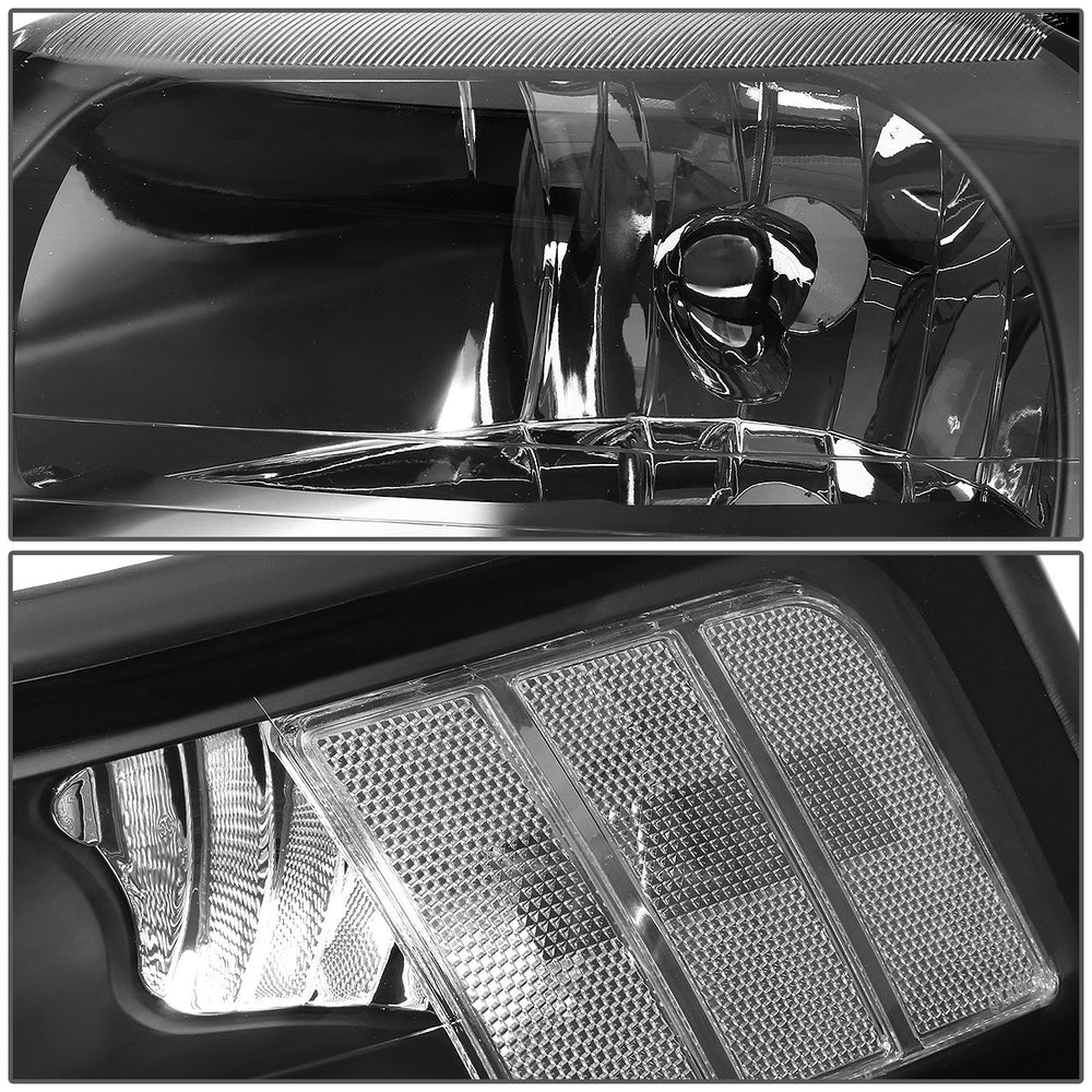 DNA Motoring HL-OH-FM99-BK-CL1 headlight rear view showcases durable black housing.