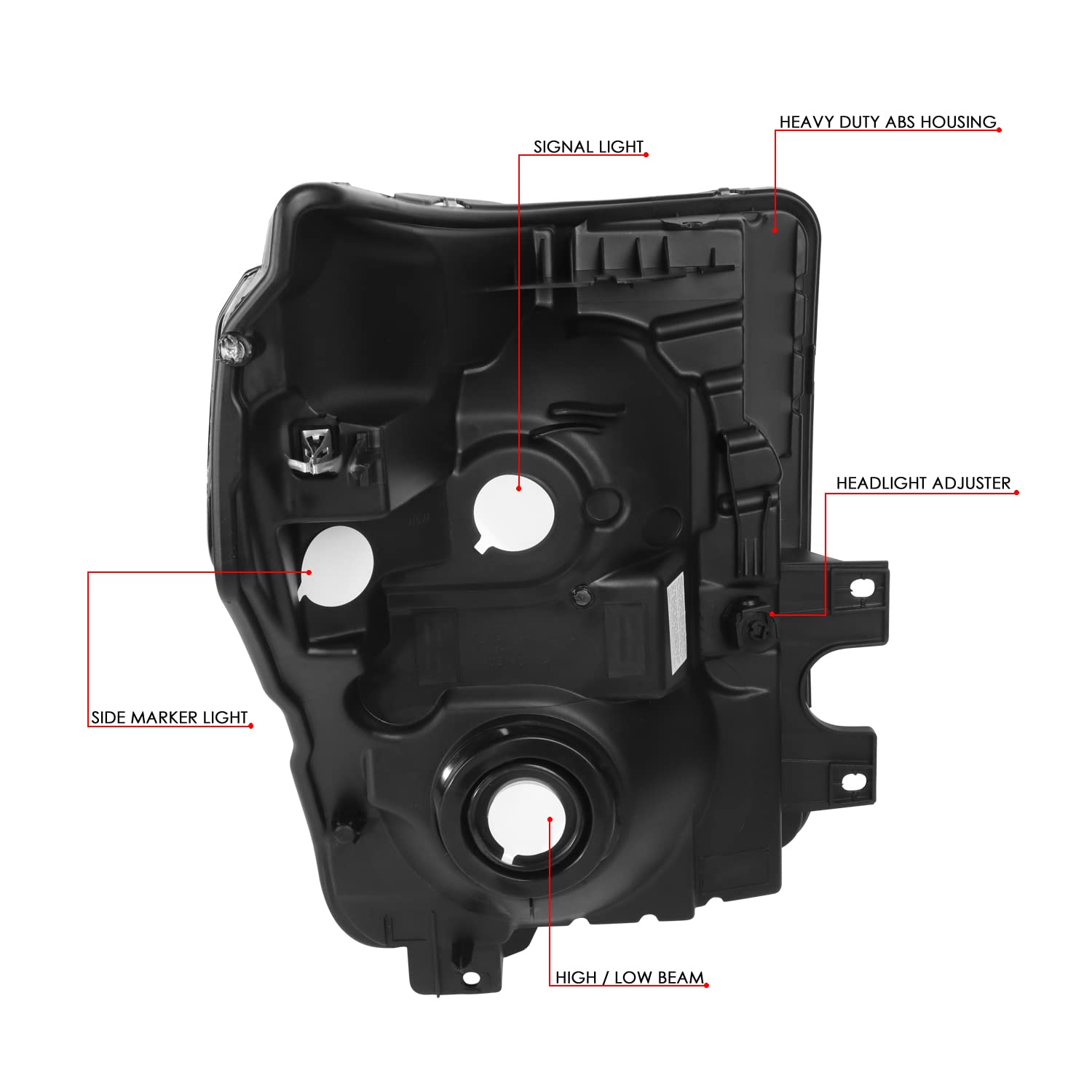 DNA MOTORING HL-OH-FSU13-BK-CL1 assembly image demonstrates direct bolt-on replacement