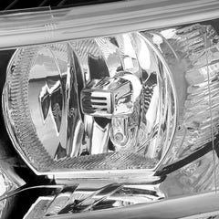 DNA Motoring HL-O-CSIL07-CH-AM lens close-up with amber signal detail for clarity.