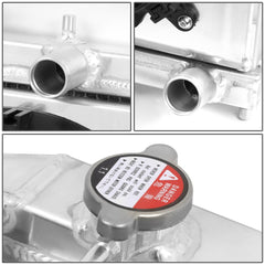DNA Motoring radiator inlet and outlet size 1.25 inches for MT engines.