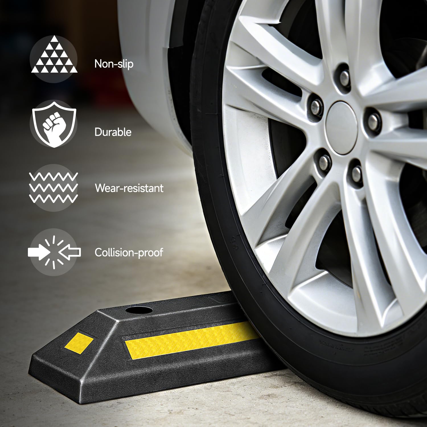 DNA Motoring reflective tape close-up highlights safety visibility.