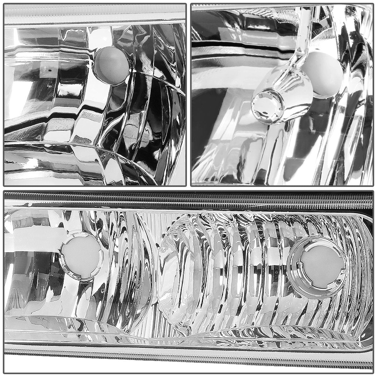 DNA MOTORING Silverado headlight kit in package showing complete set