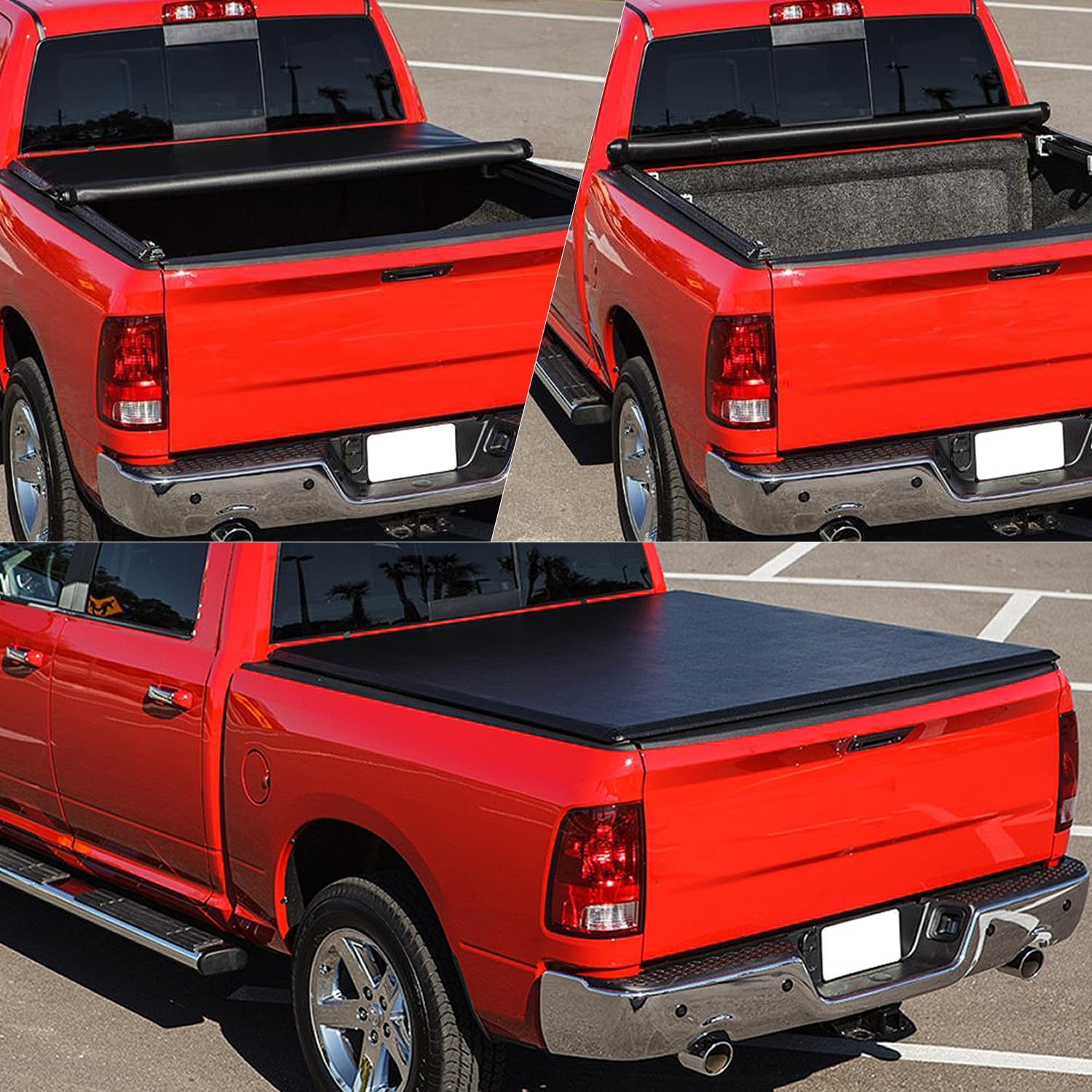 DNA Motoring stored-cover with elastic straps demonstrates secure stowage when not in use.