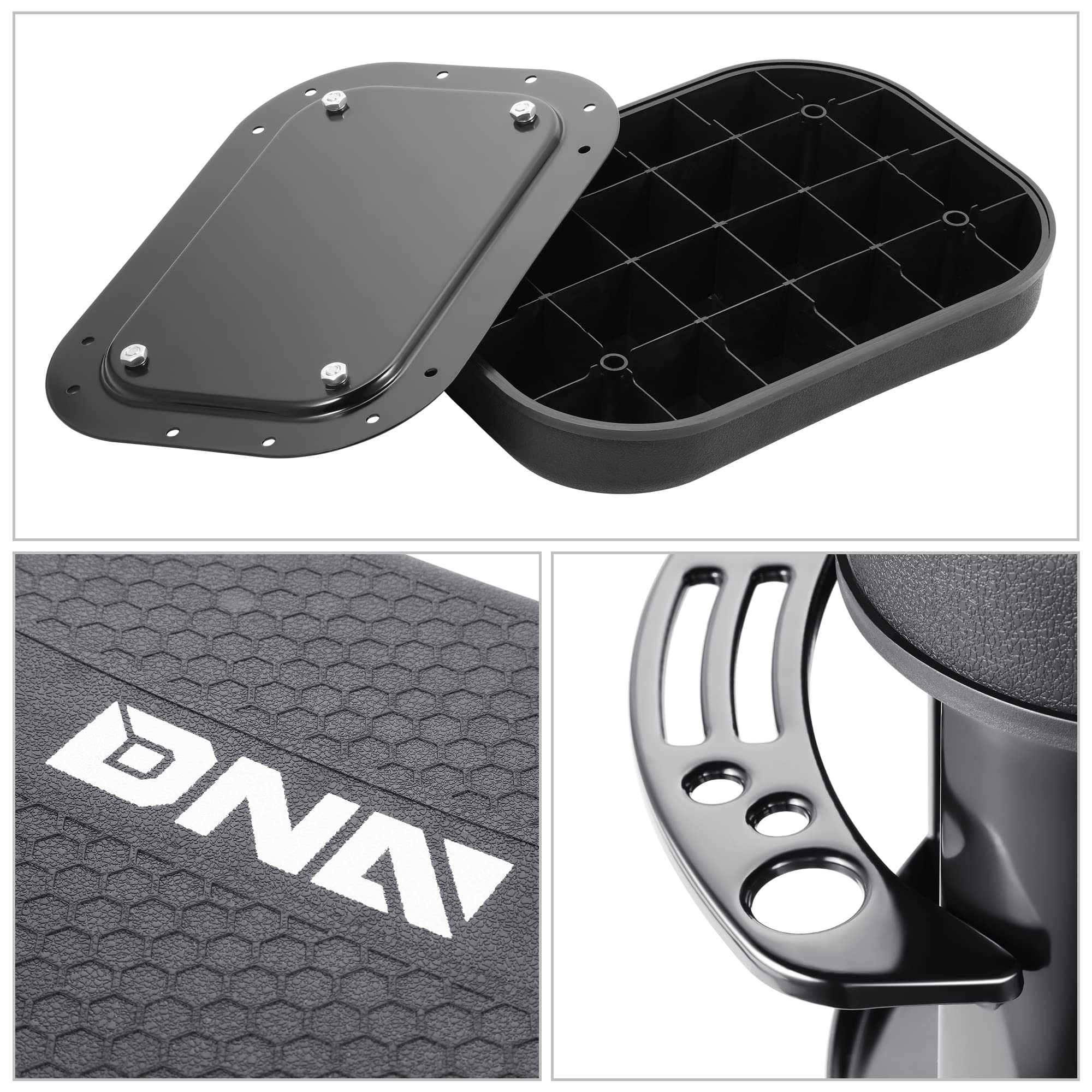 DNA Motoring tool tray base plate keeps small parts organized during repairs.