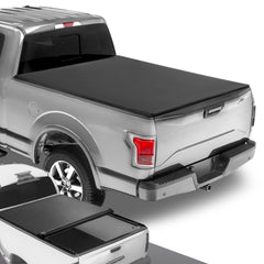 DNA Motoring TTC-RU-001 soft vinyl roll-up tonneau cover on a Ford F-150 bed
