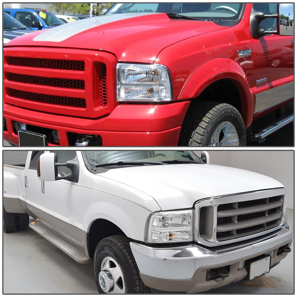DNA MOTORING headlamps OE replacement, direct fit for 05-07 F-series trucks