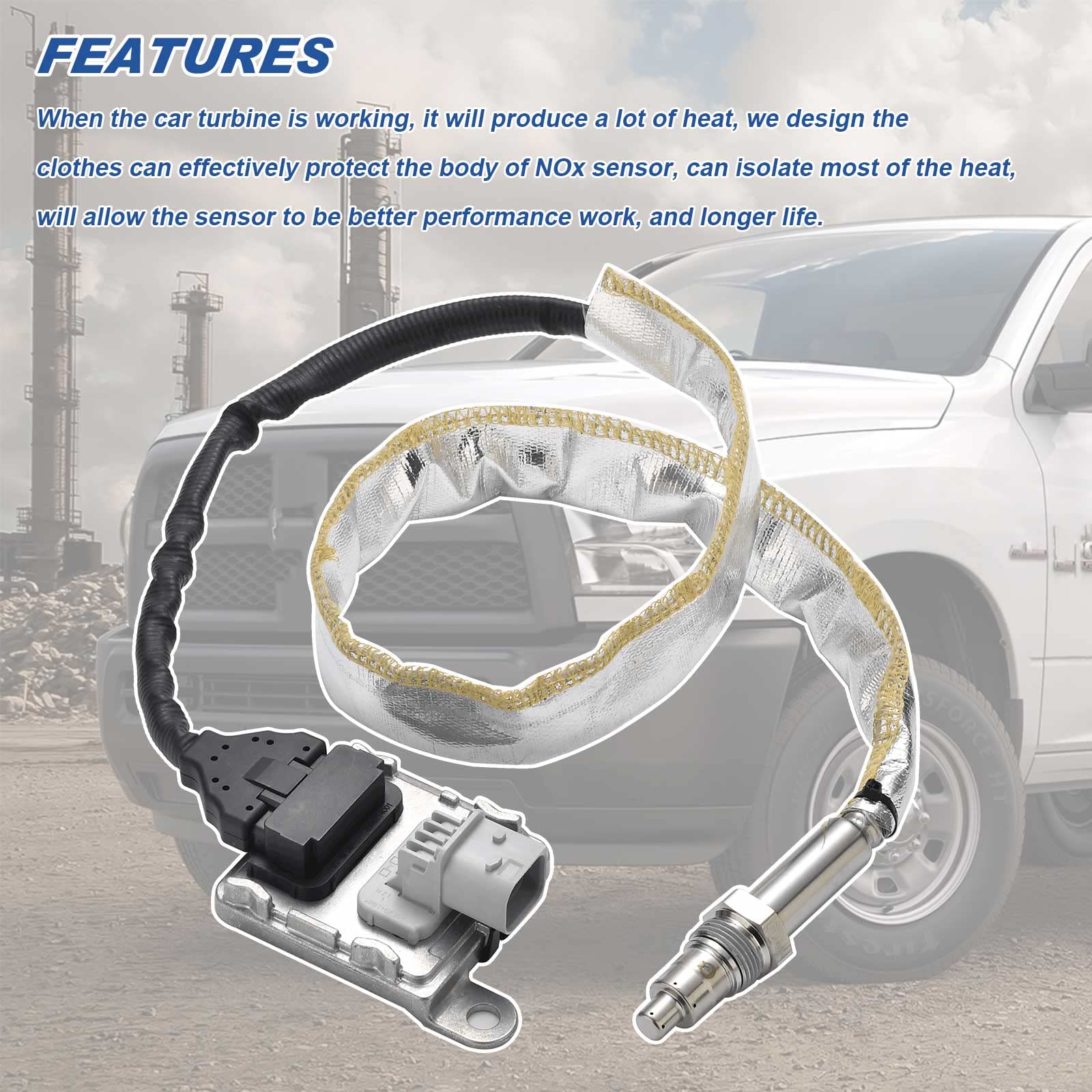 Dngbymx upstream NOx sensor endures test-driven durability with premium materials.