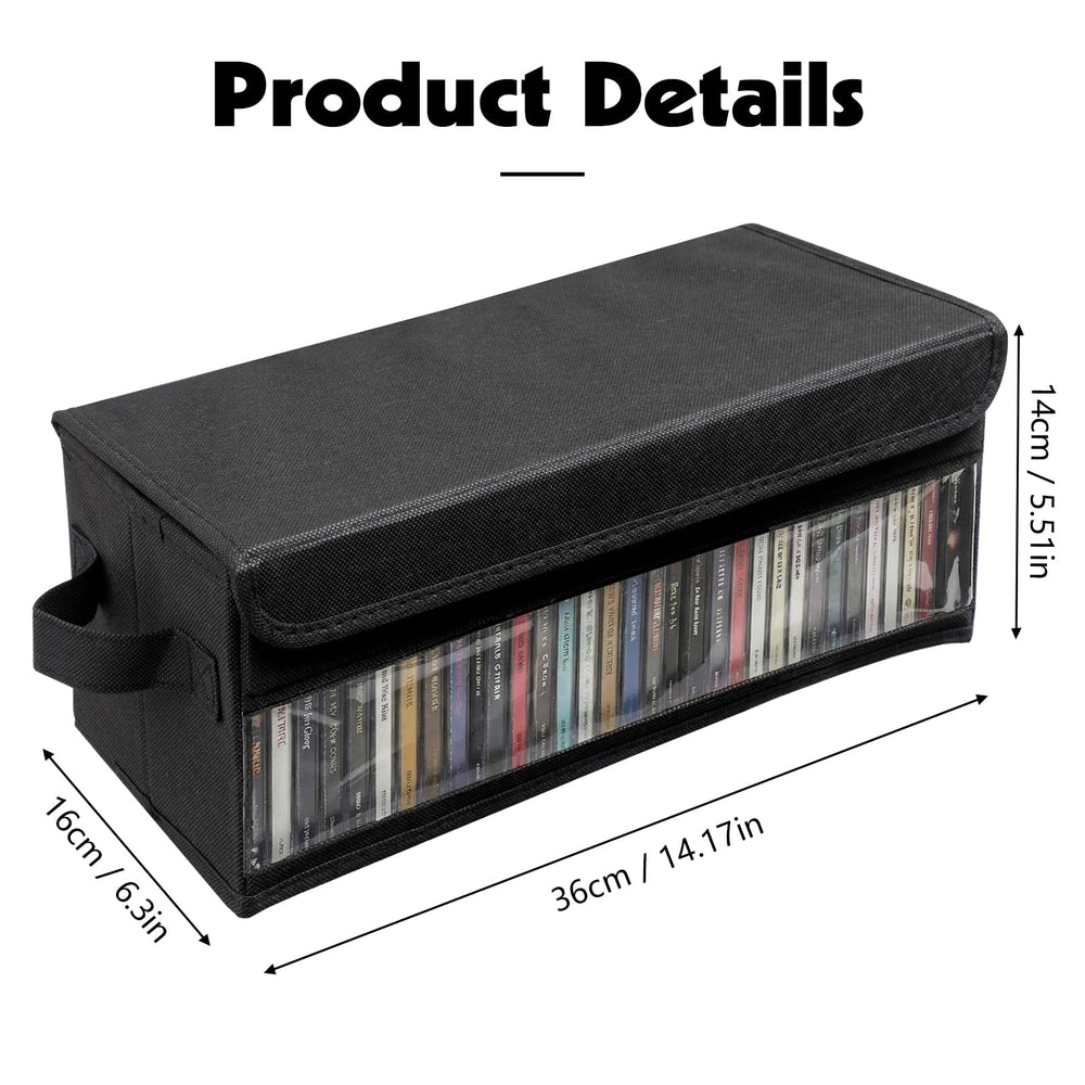 Dntorx CD storage box with clear window lets you see contents at a glance.