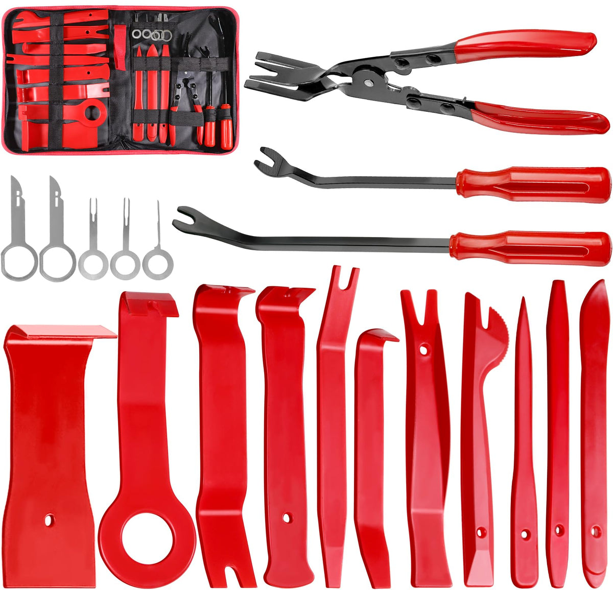 Doaho 19-piece trim removal kit for easy interior panel access and fast clip removal.