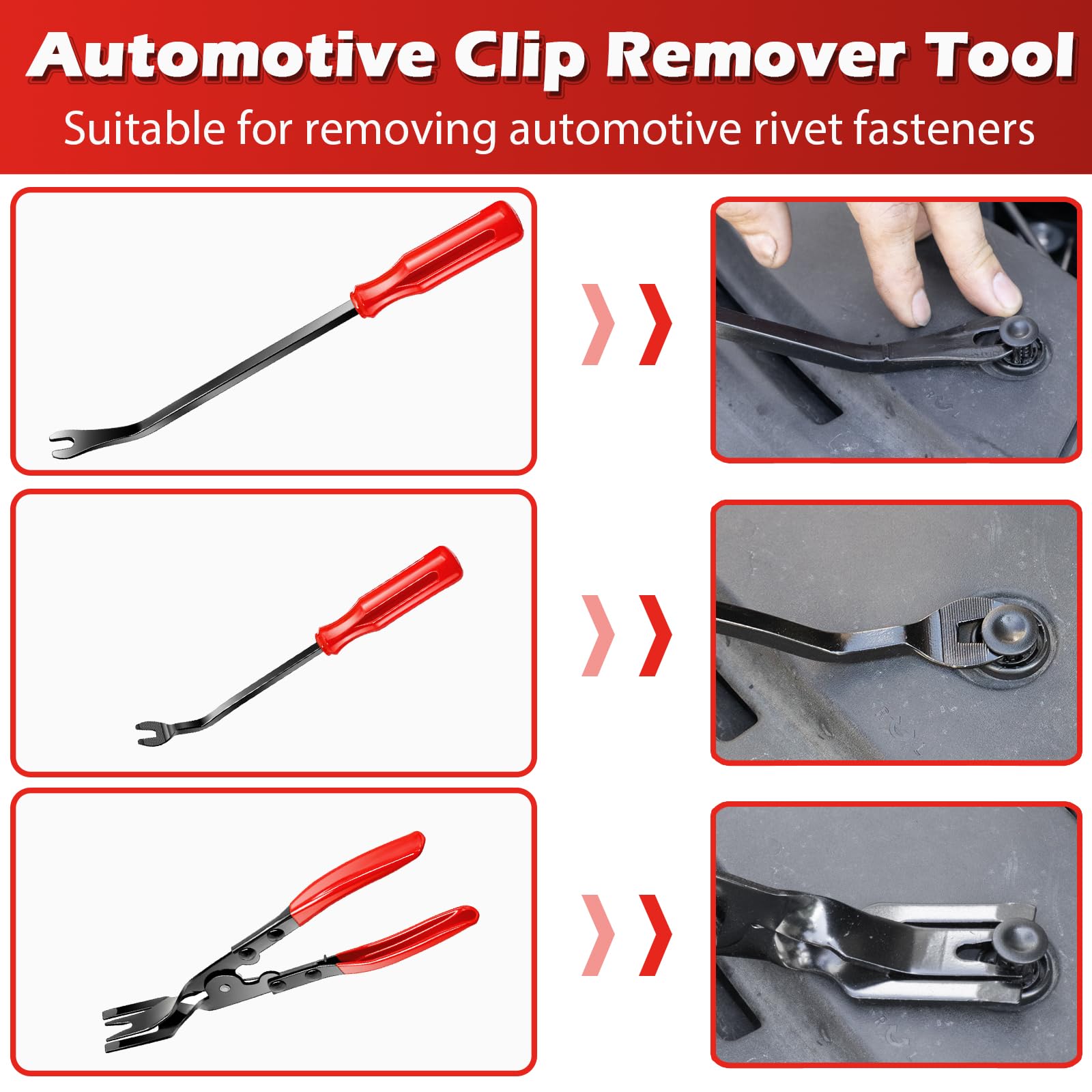 Doaho fastener removal tool safely extracts stubborn clips.