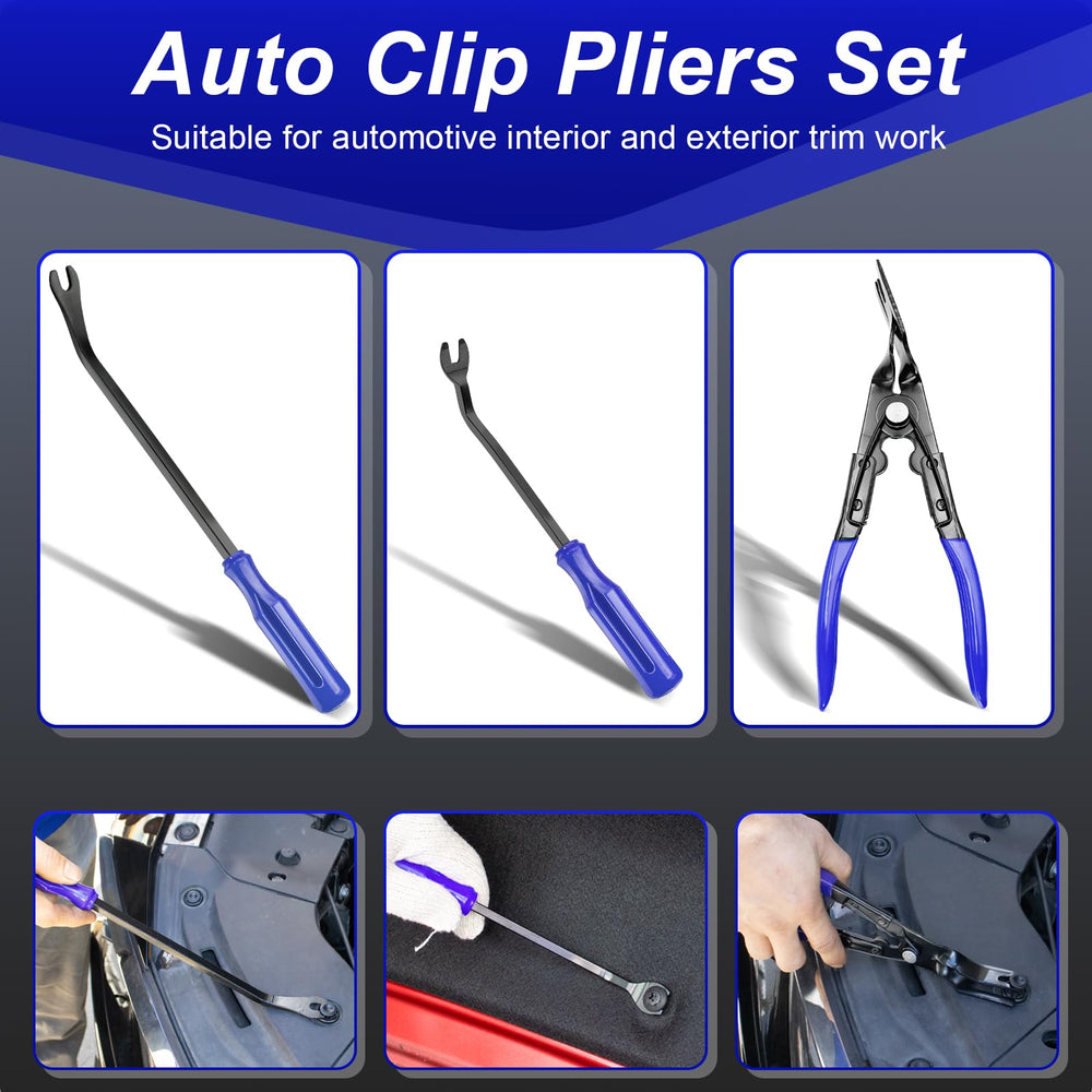 Doaho fastener removal tool helps safely extract clips without surface damage.
