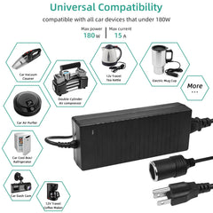 DOBVDLA cigarette lighter adapter connection highlighting universal 12V compatibility