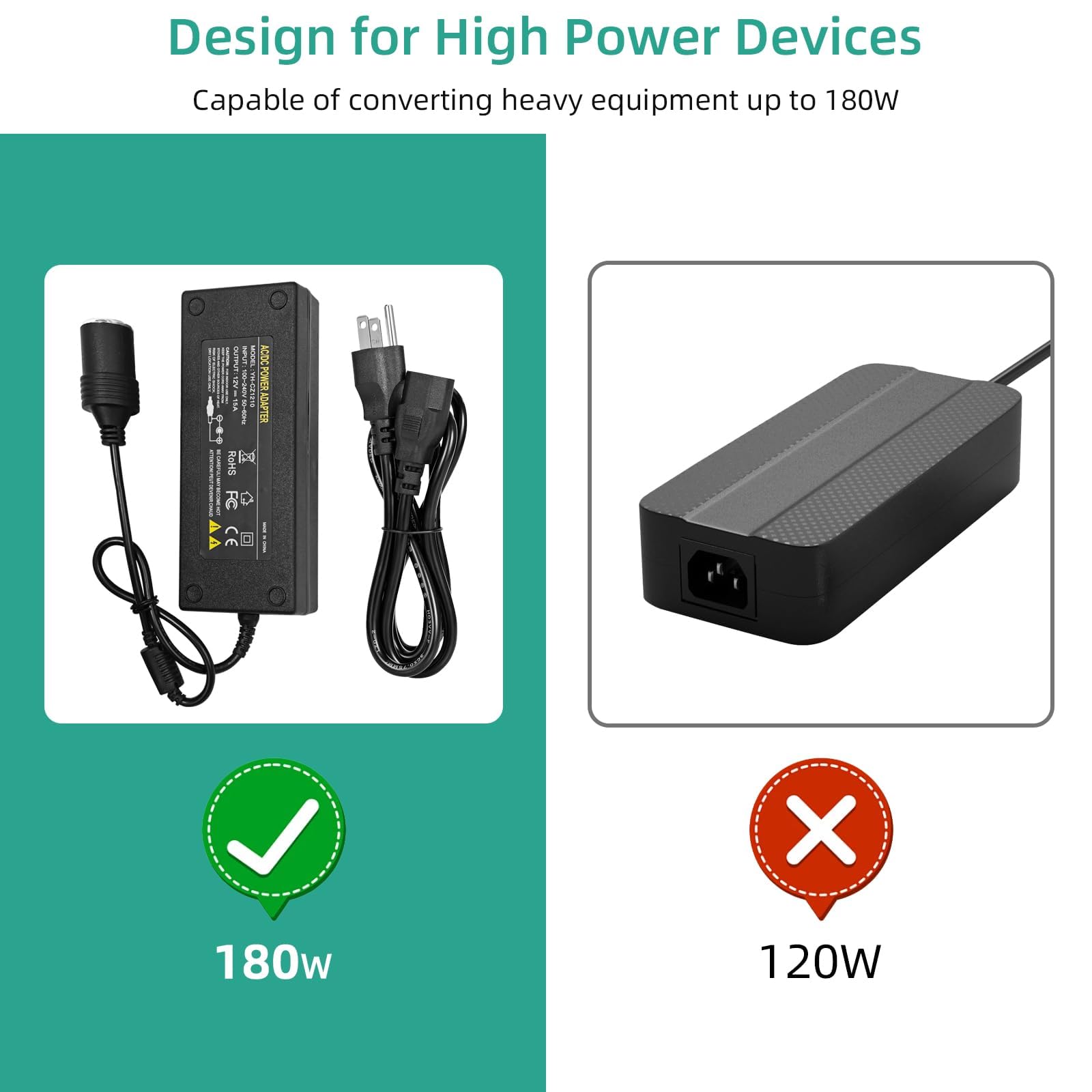 DOBVDLA wide input 100-240V label indicating global compatibility