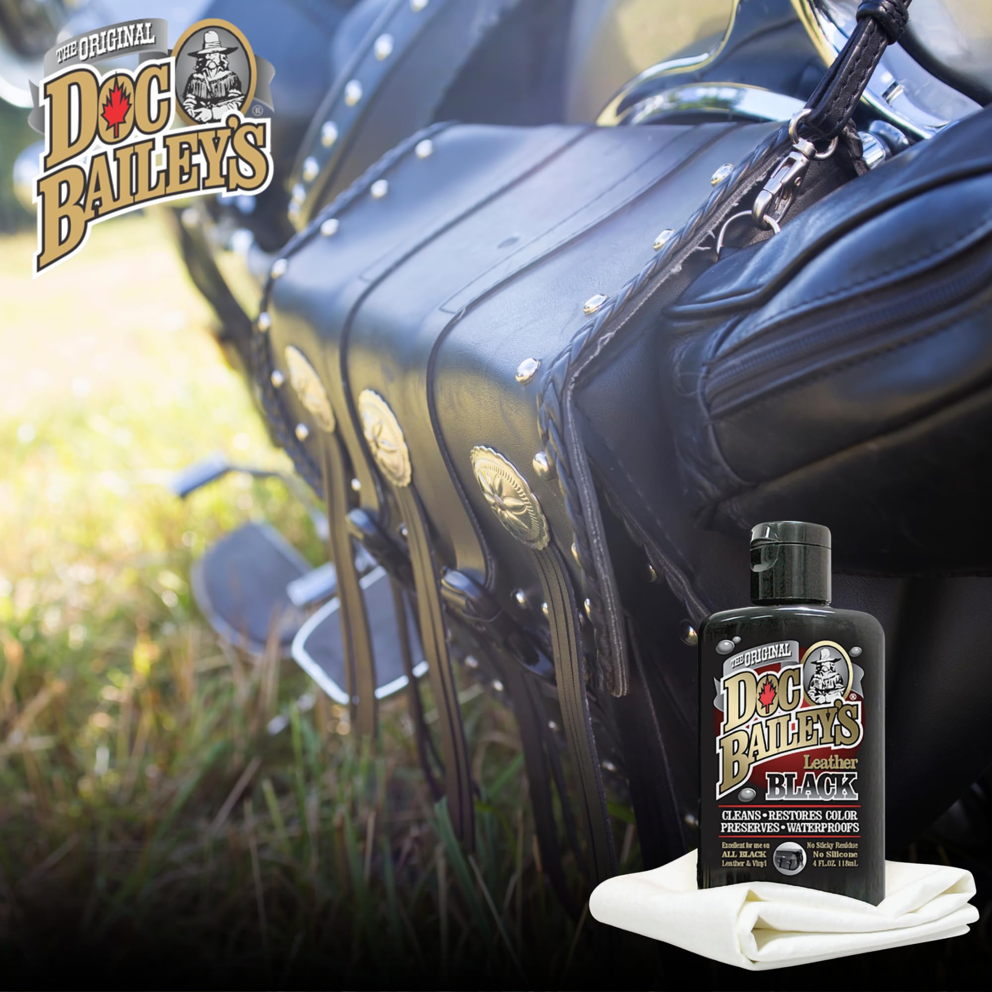 Doc Baileys before-after-leather shows revived color and improved texture.