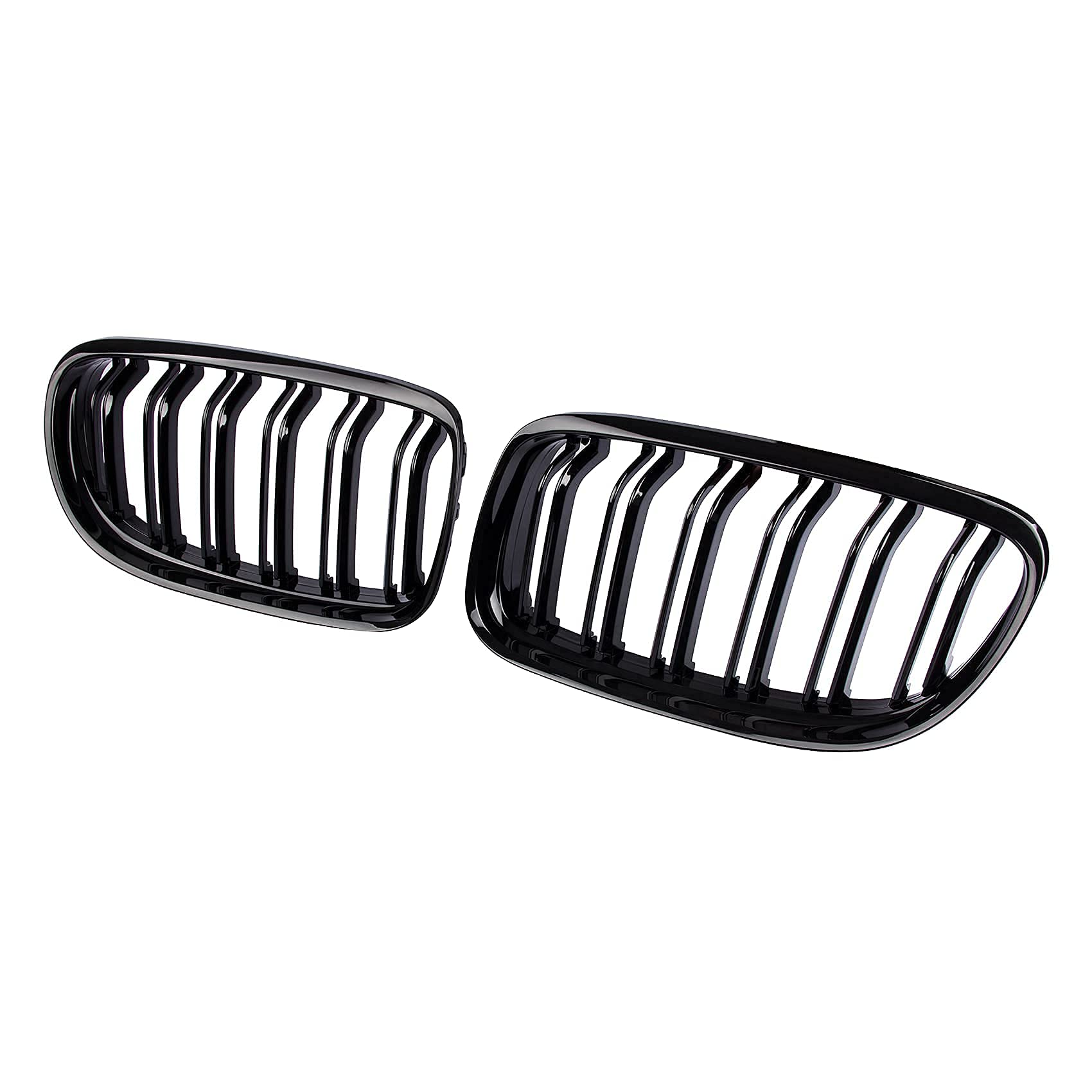 DOCAS E90 front grille left with gloss black double-line finish for a sharper front-end look.