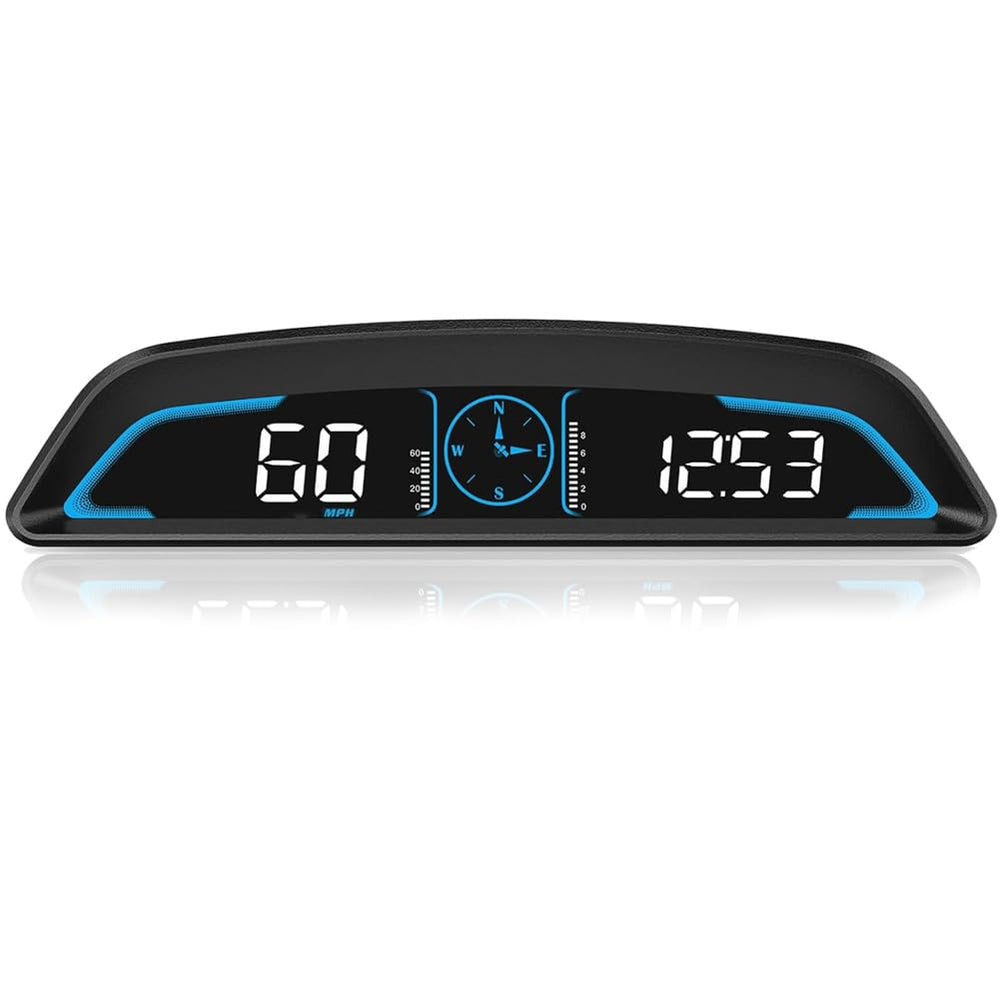 Docbraces GPS HUD with a 5.5-inch display provides MPH at a glance for safer lane changes.