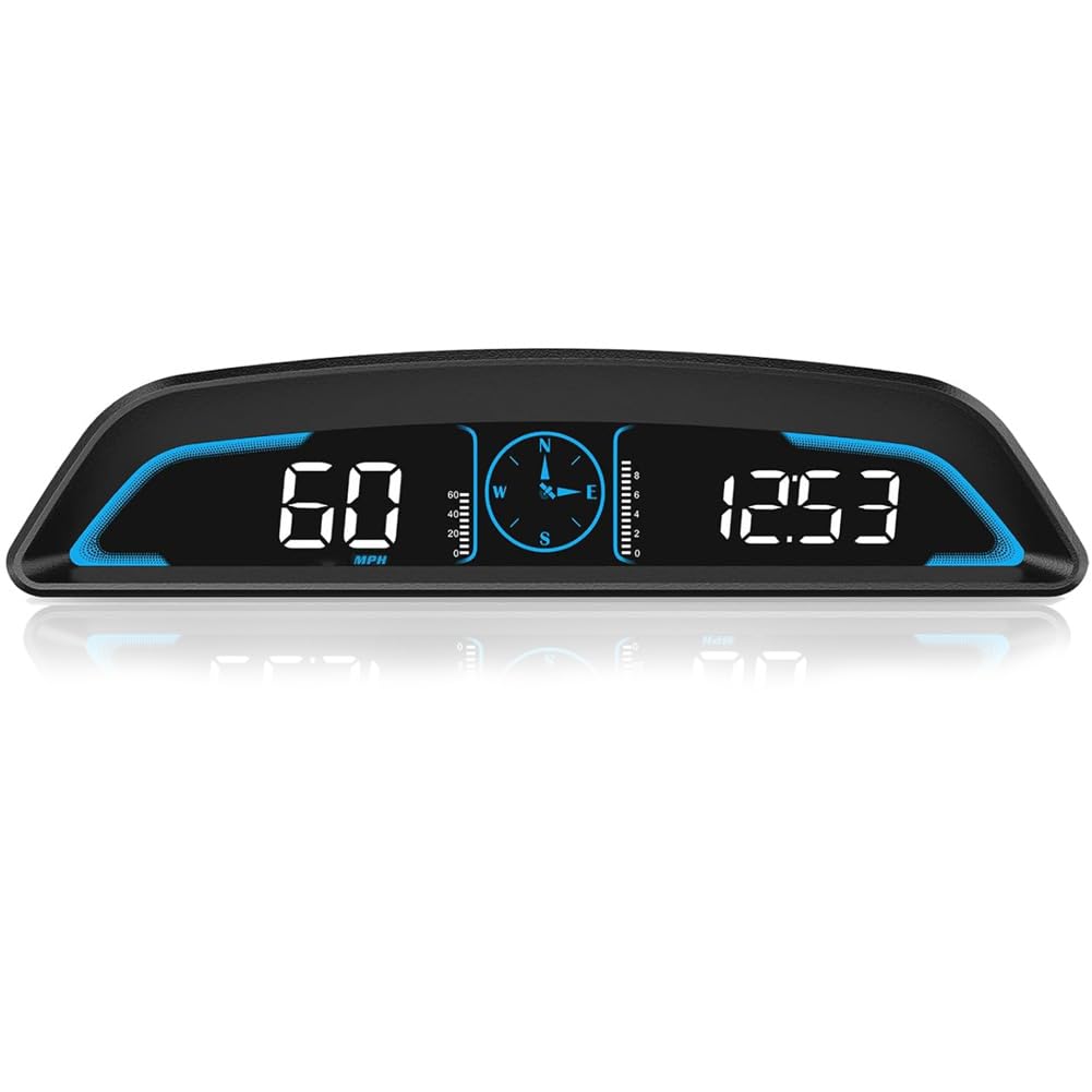 Docbraces GPS HUD with a 5.5-inch display provides MPH at a glance for safer lane changes.